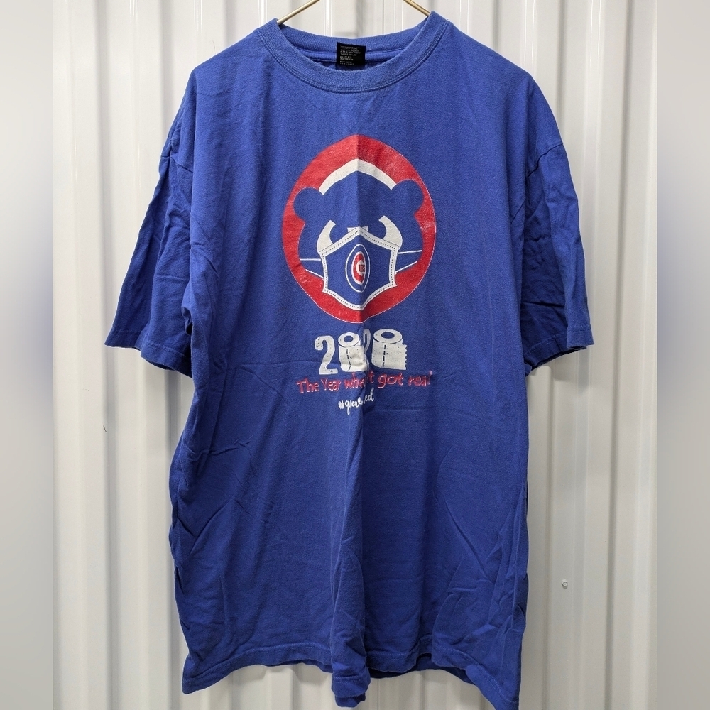 Cubs 2020 Blue Graphic Tee with Bold Design